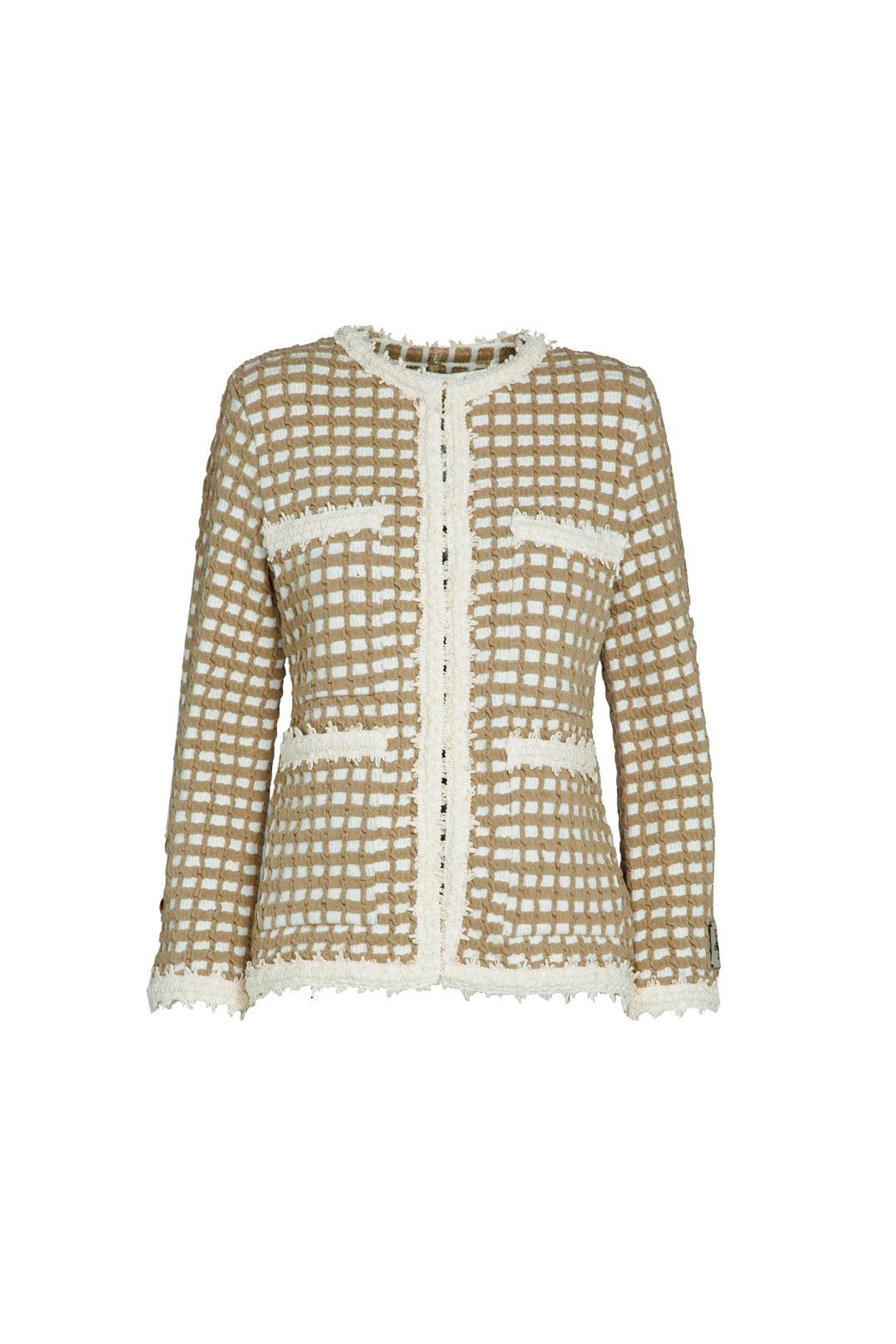 CHAQUETA CUADROS CAMEL YVES
