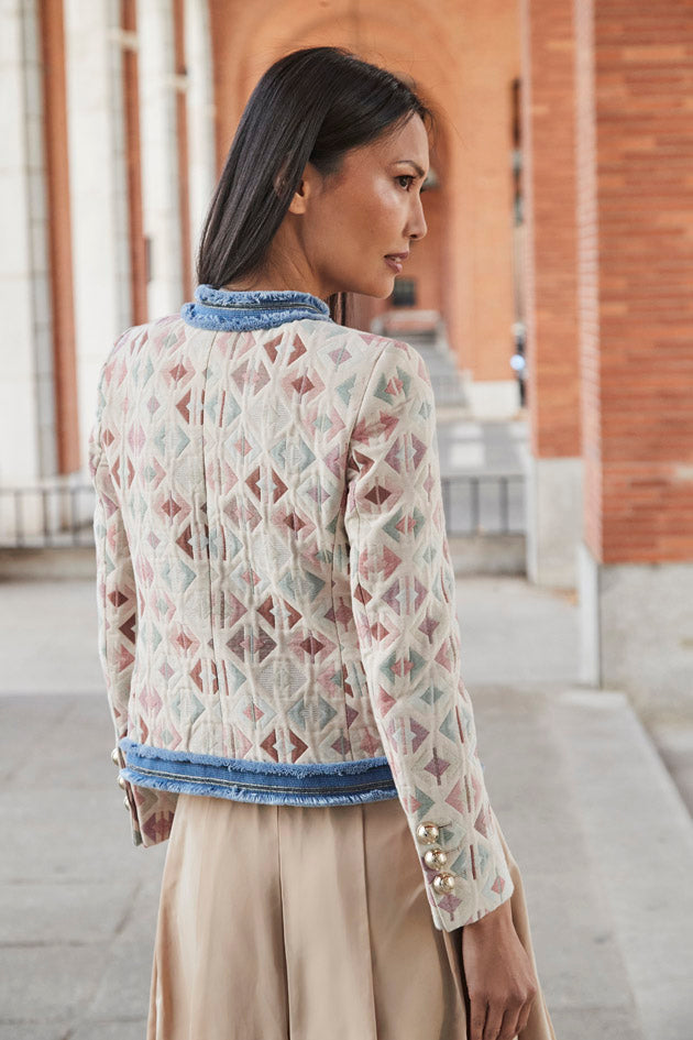 GAETAN JACQUARD KNITTED JACKET