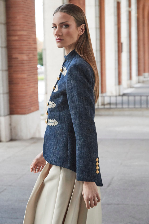 FILIPPO DENIM MILITARY BLAZER