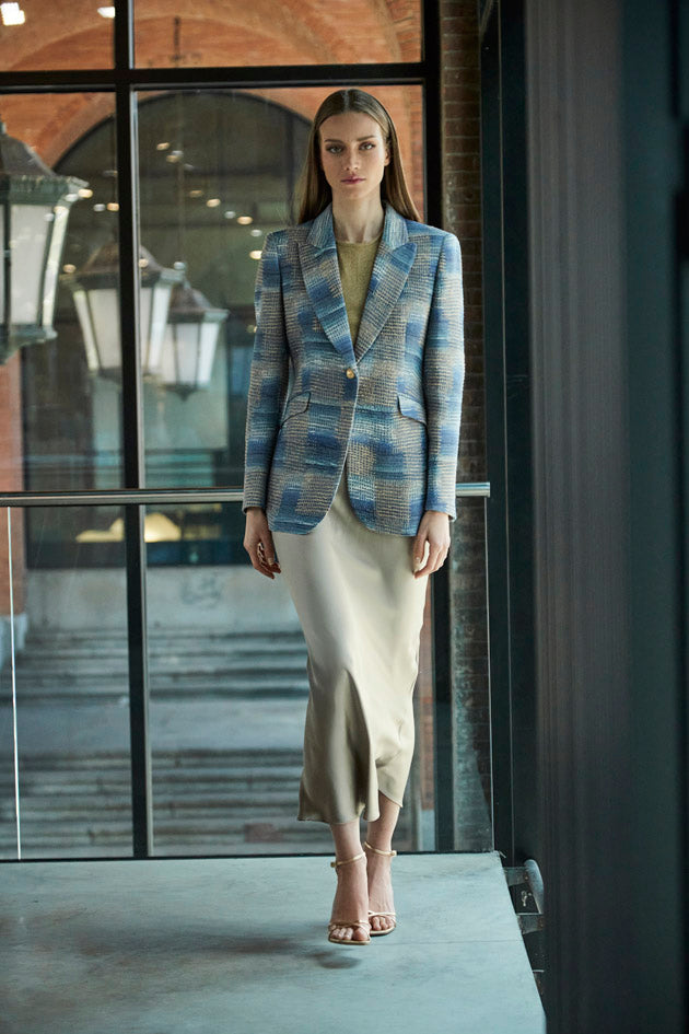 RENZO MULTICOLOR PLAID BLAZER