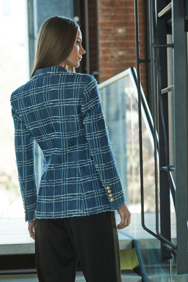 OTTAVIA PLAID BLAZER