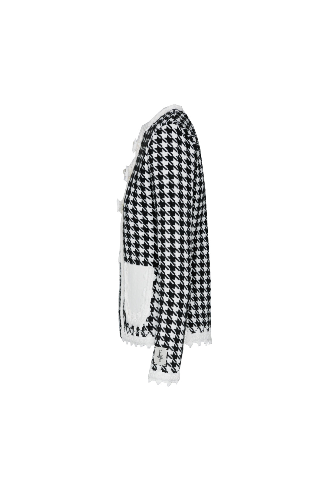 GENEVA SHORT CREAM HOUNDSTOOTH JACKET