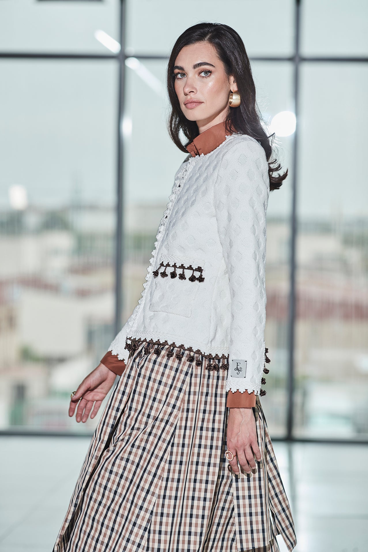 MUSETTA SHORT OFF-WHITE JACKET