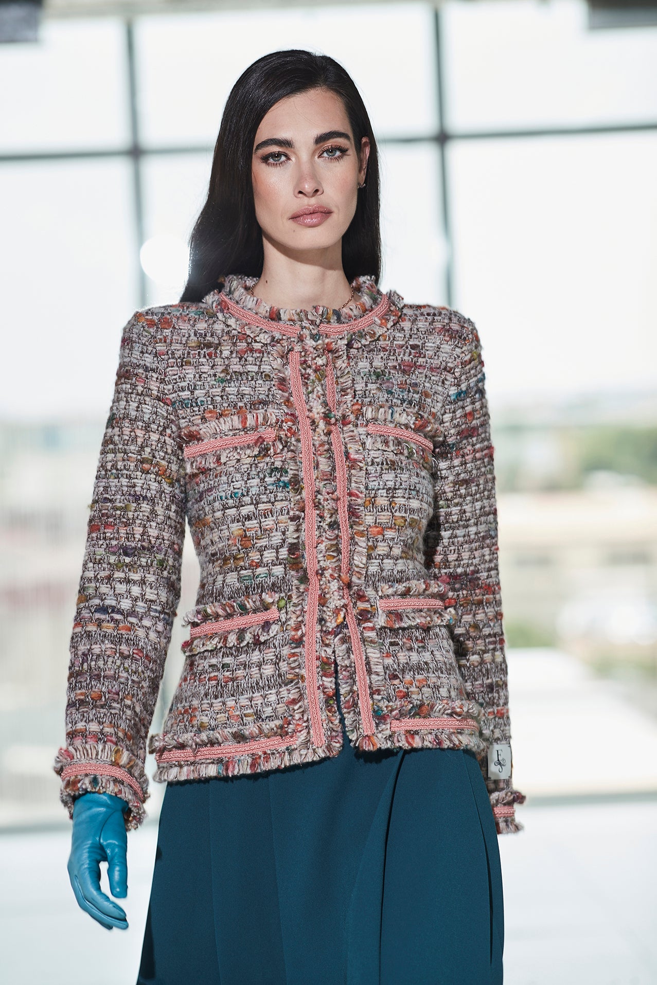 BROWN TWEED SHORT JACKET LILOU