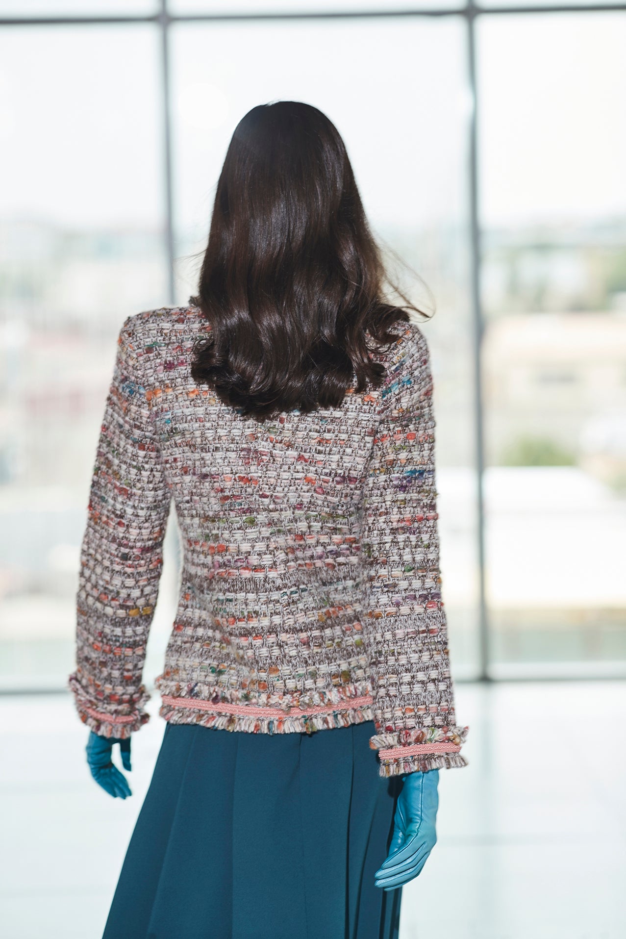 BROWN TWEED SHORT JACKET LILOU
