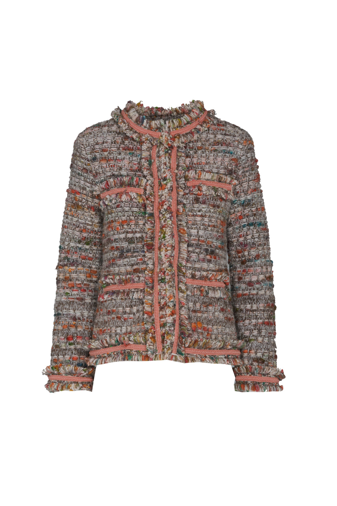 BROWN TWEED SHORT JACKET LILOU