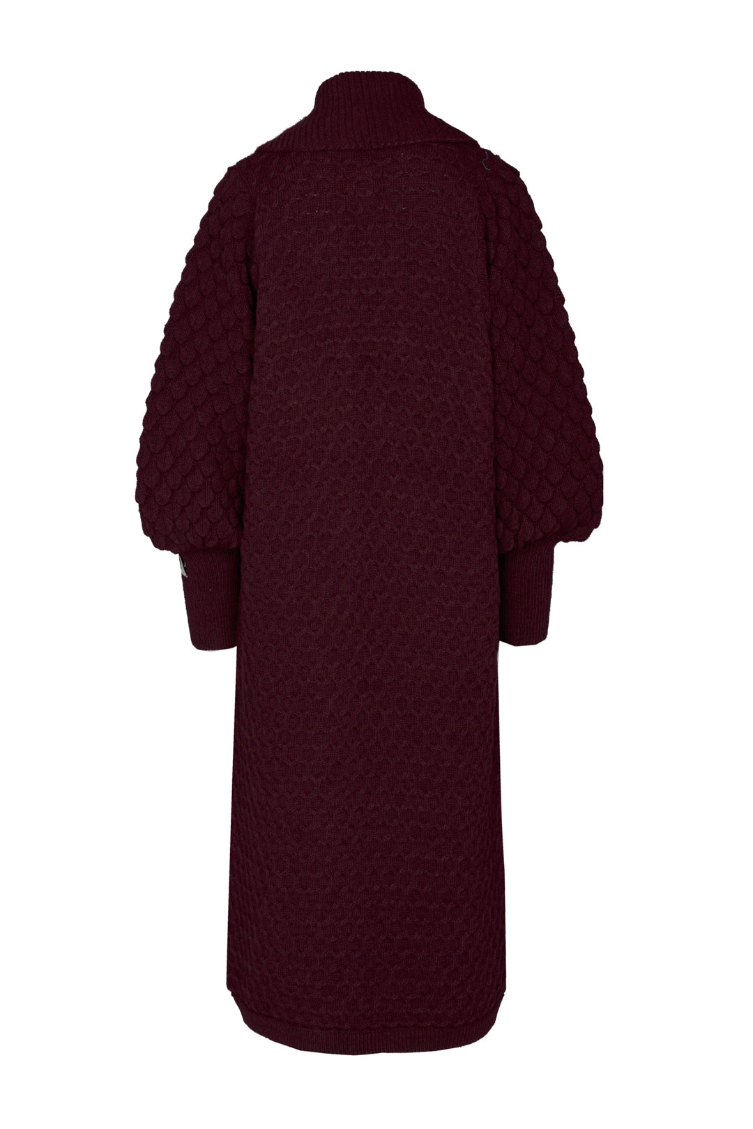 GENEVIEVE LONG BURGUNDY CARDIGAN 
