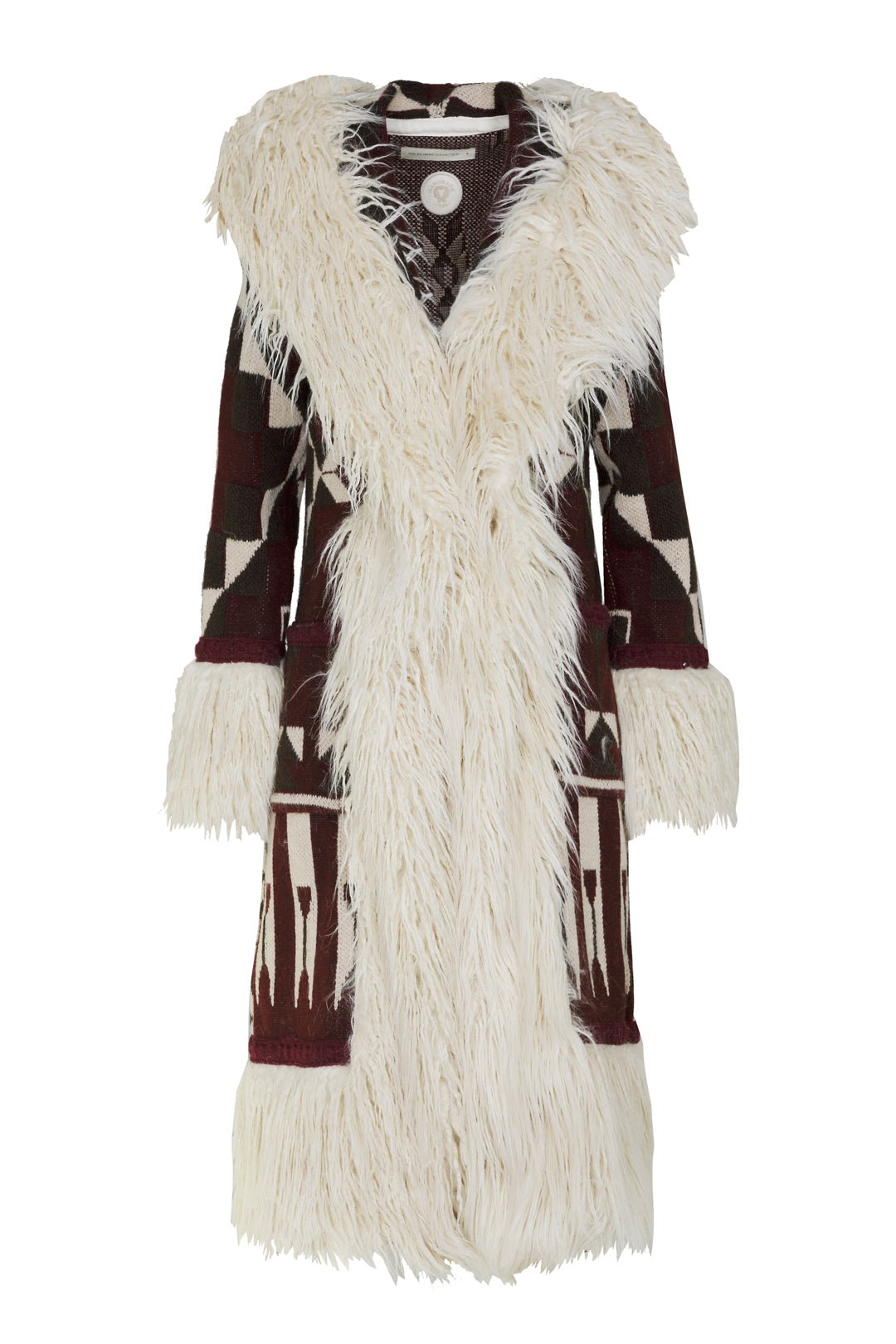 ODETA LONG BURGUNDY ALPACA COAT