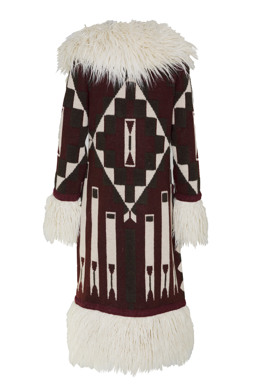 ODETA LONG BURGUNDY ALPACA COAT