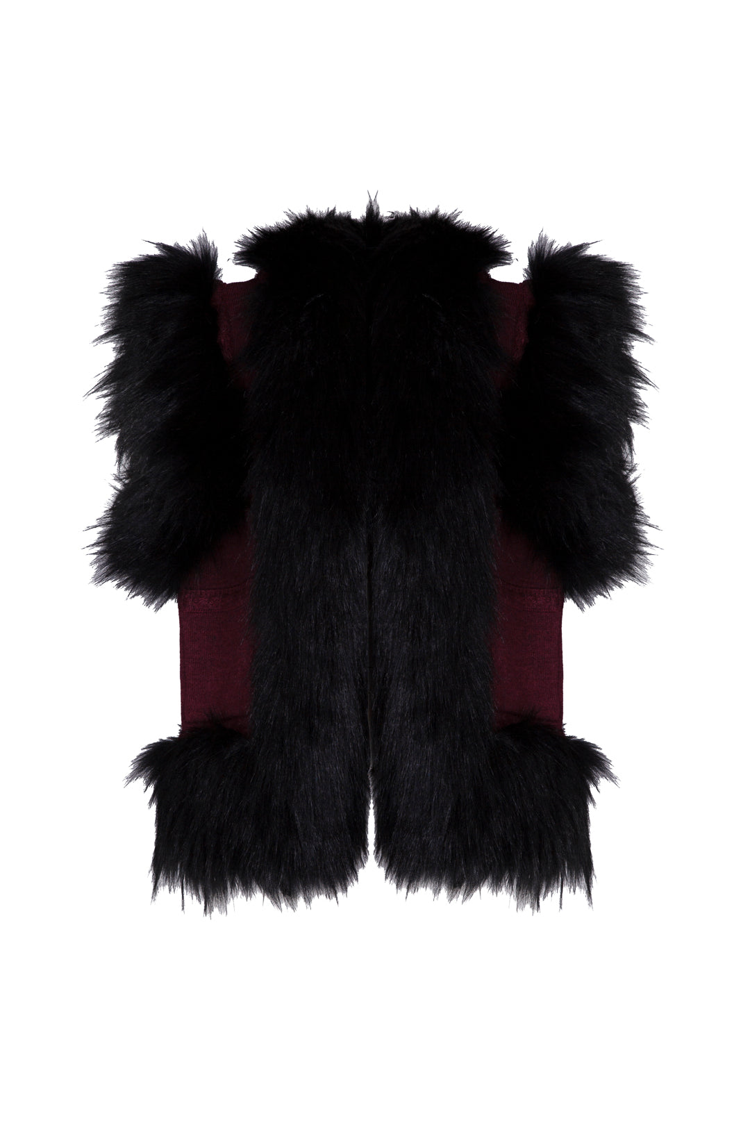 FLEUR BURGUNDY JACQUARD VEST
