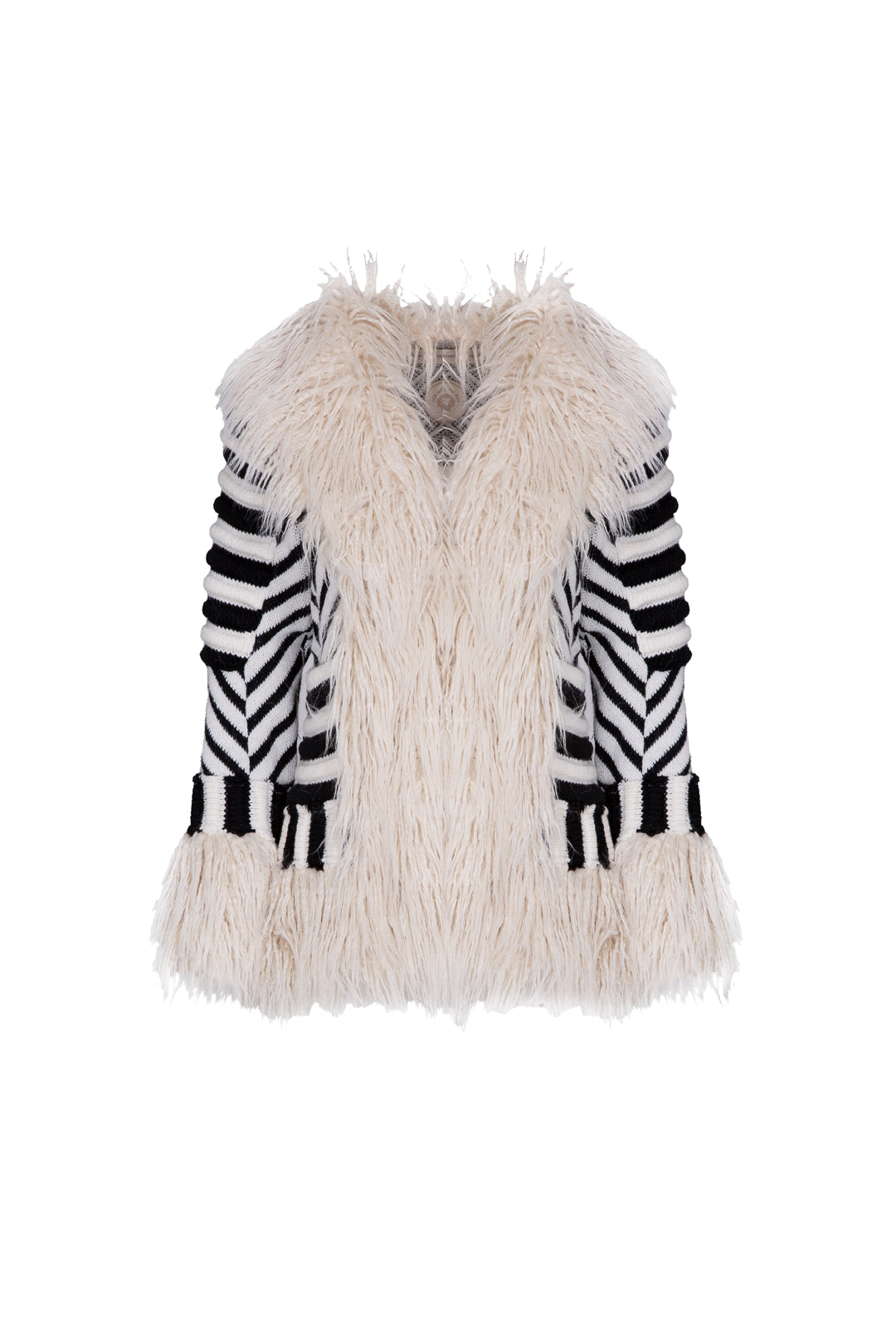 ELEONORE OFF-WHITE SHORT ALPACA COAT 