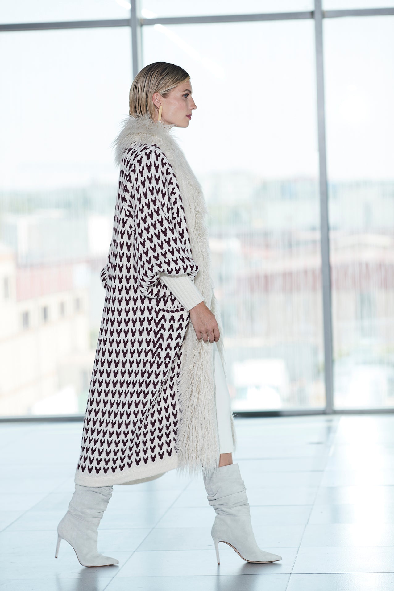 ETIENNETTE LONG BICOLOR CARDIGAN