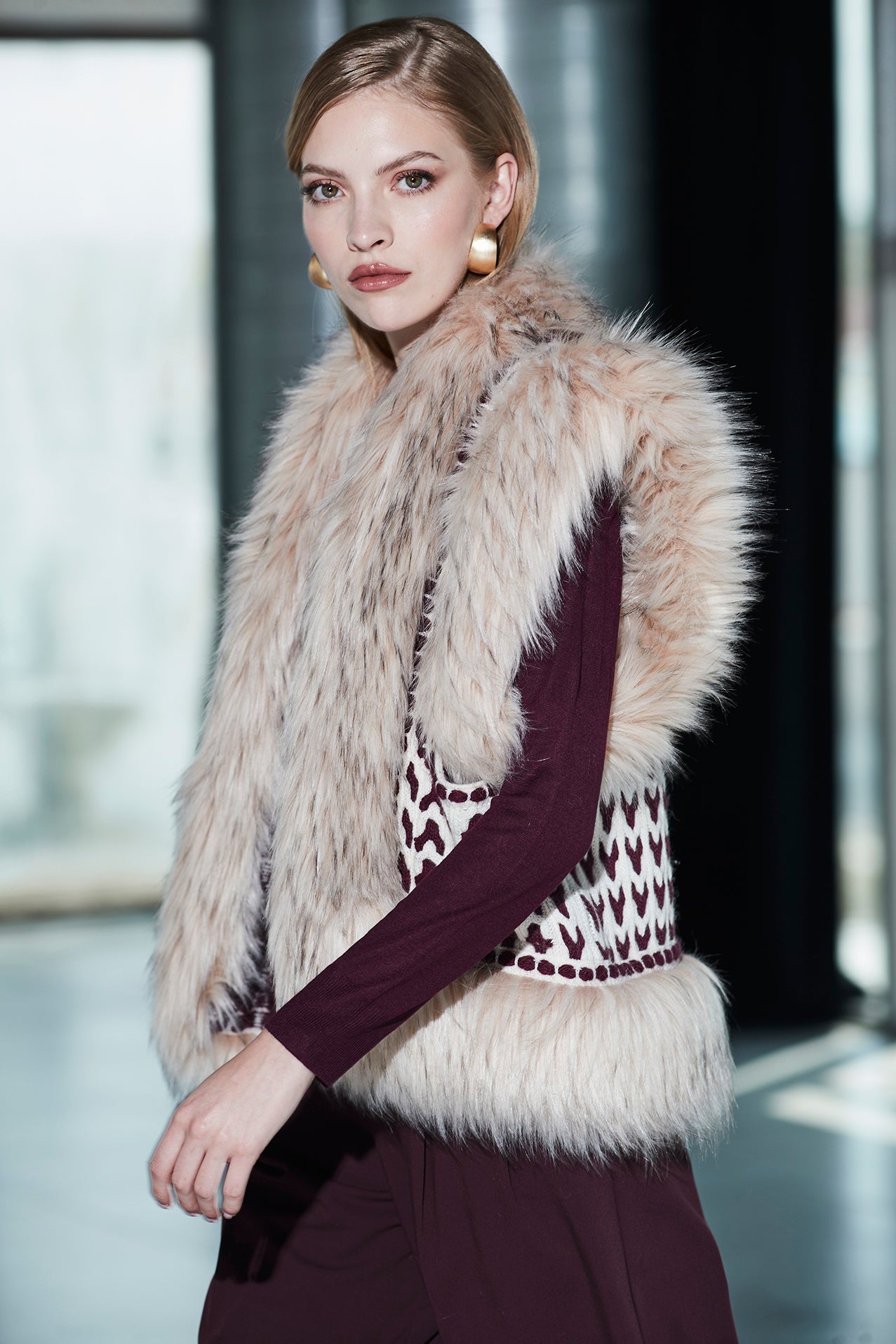 NICOLETTE BICOLOR RAW ETHNIC VEST
