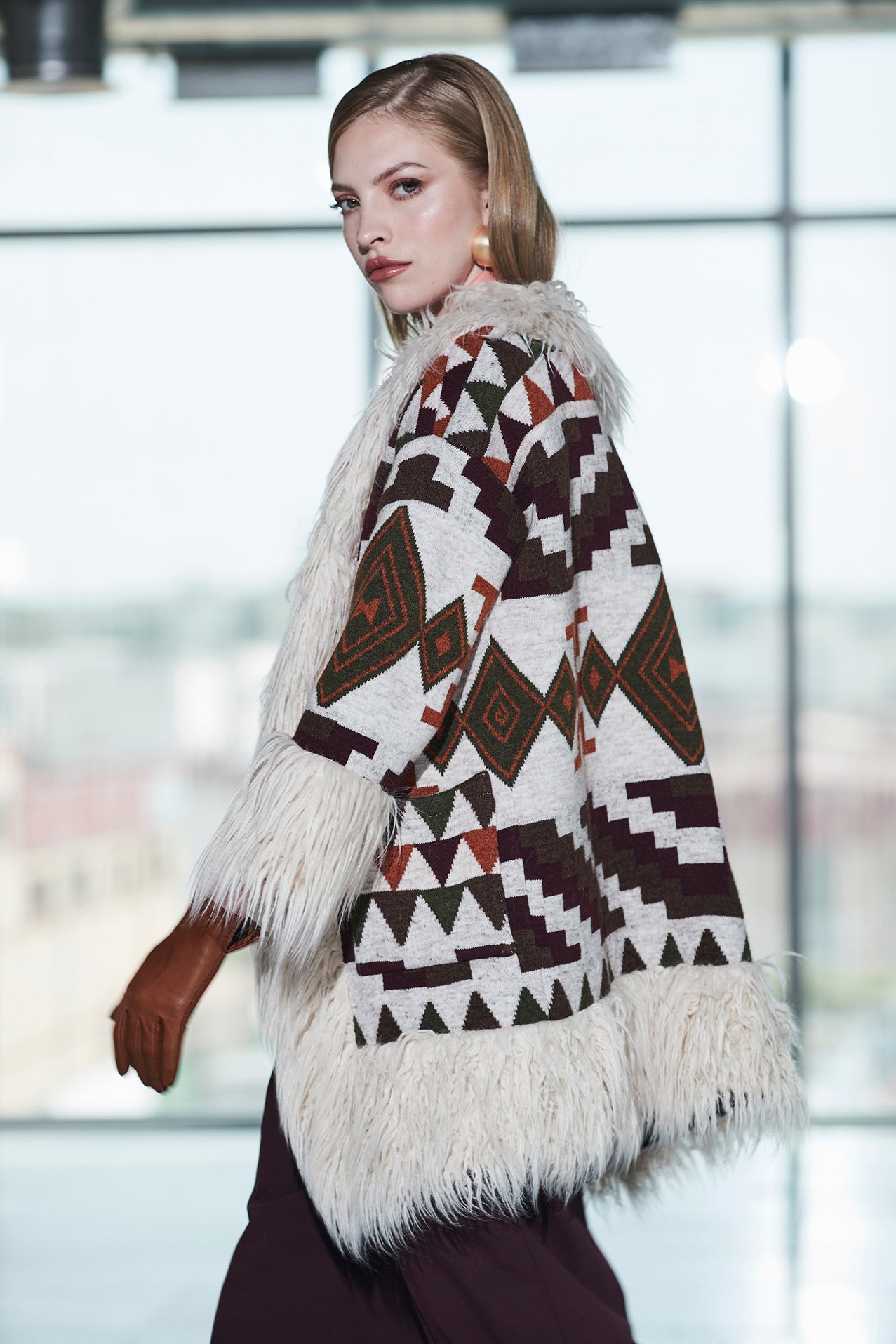 RENEE BEIGE ETHNIC COAT
