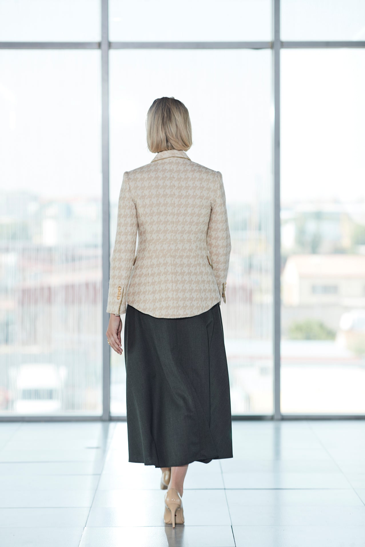 ARENA HONORE HOUNDSTOOTH BLAZER