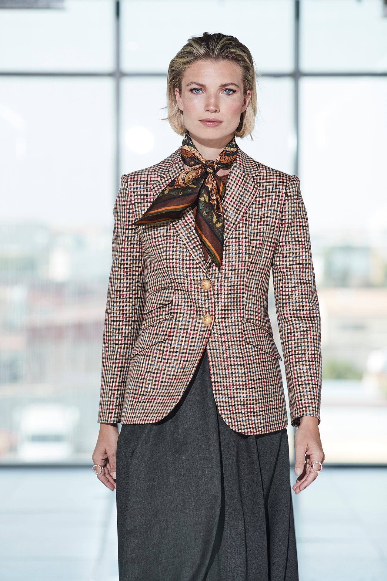 MAC HARDY CARAMEL CHECK BLAZER 