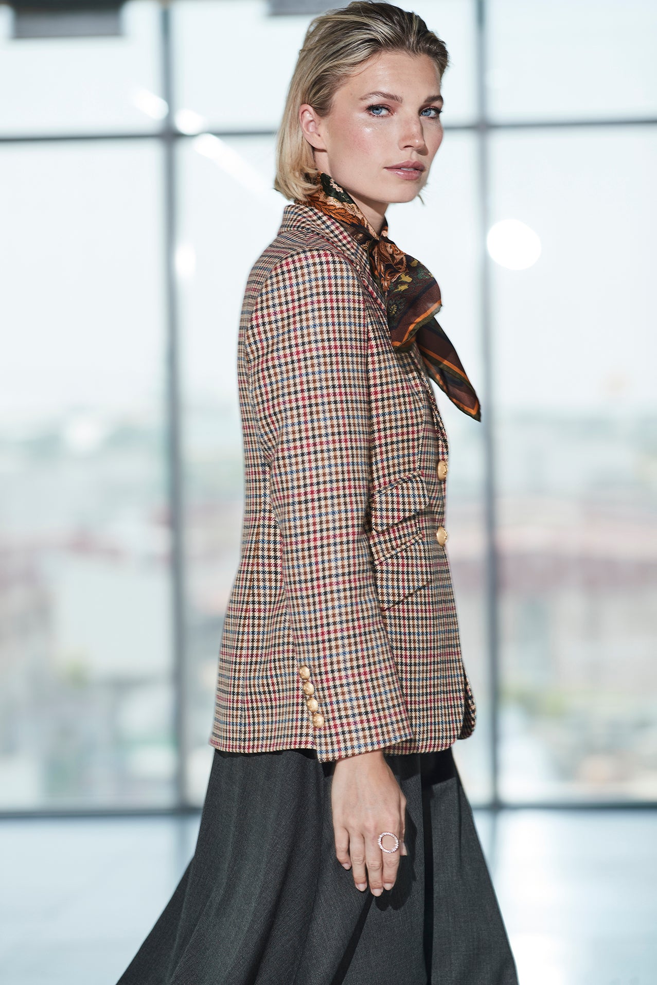 MAC HARDY CARAMEL CHECK BLAZER 