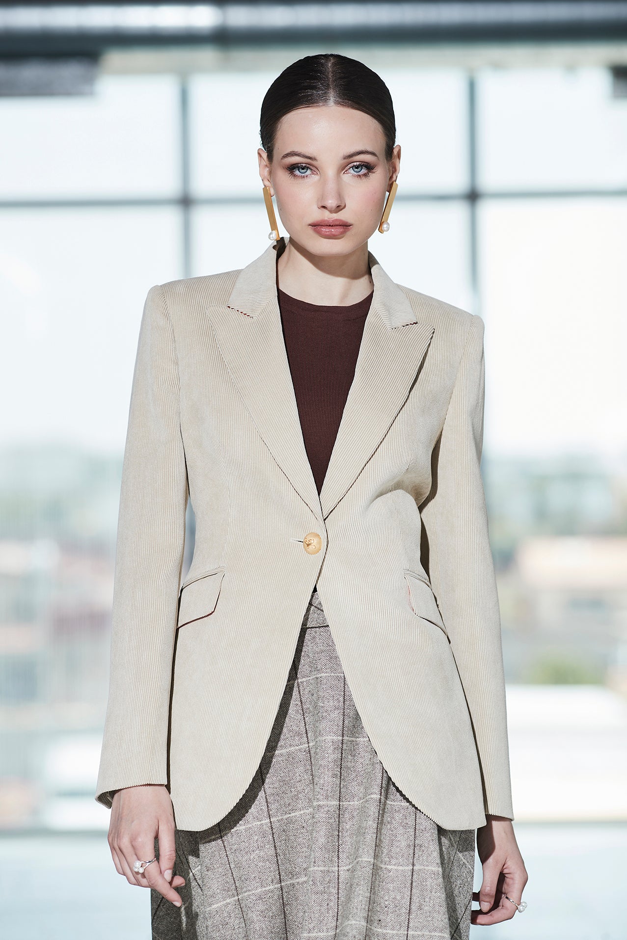 CASILDA 05 SAND CORDUROY BLAZER