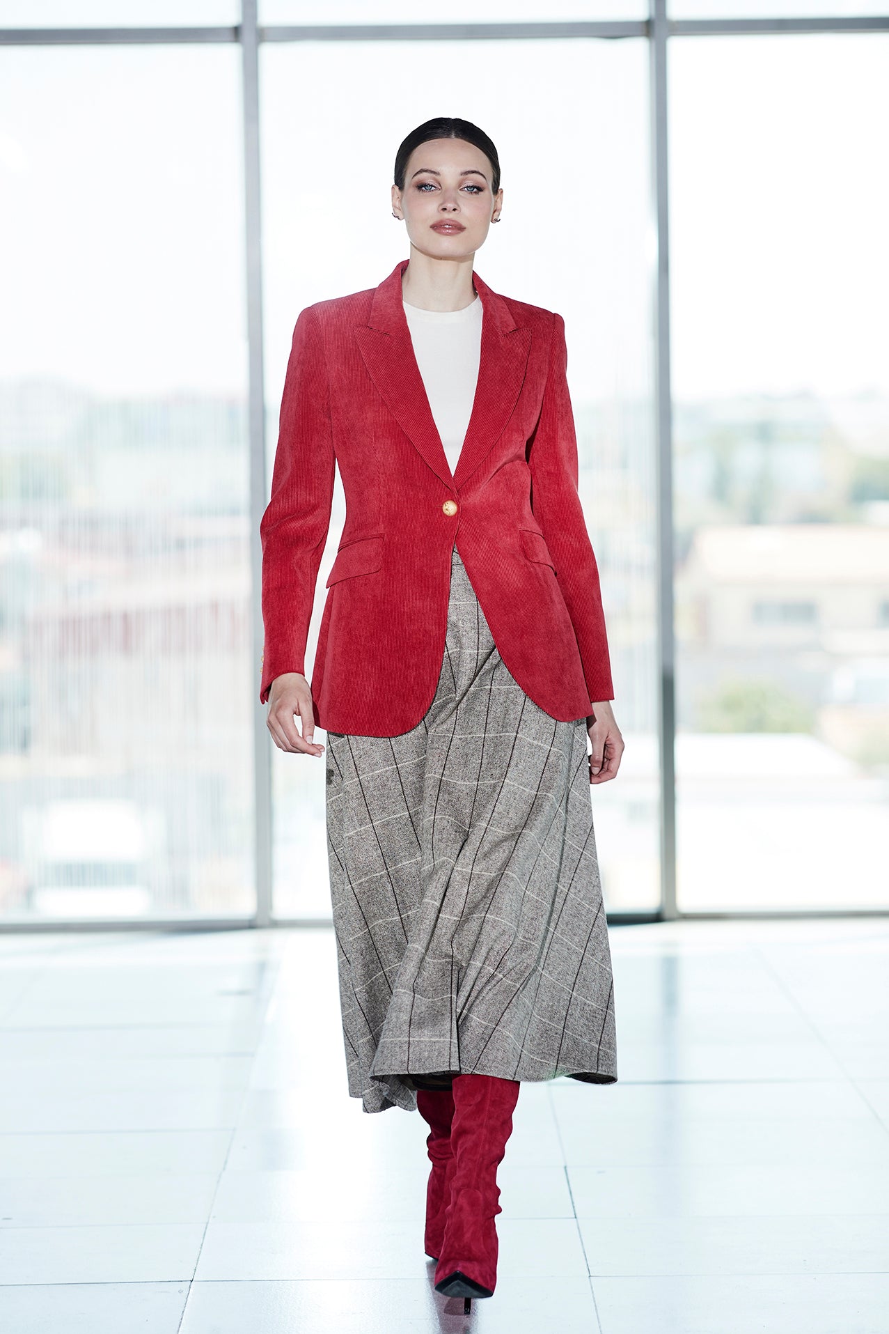 CASILDA 05 RUBY CORDUROY BLAZER