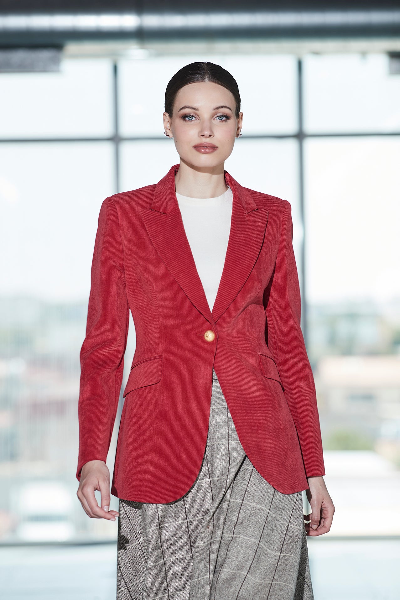 CASILDA 05 RUBY CORDUROY BLAZER