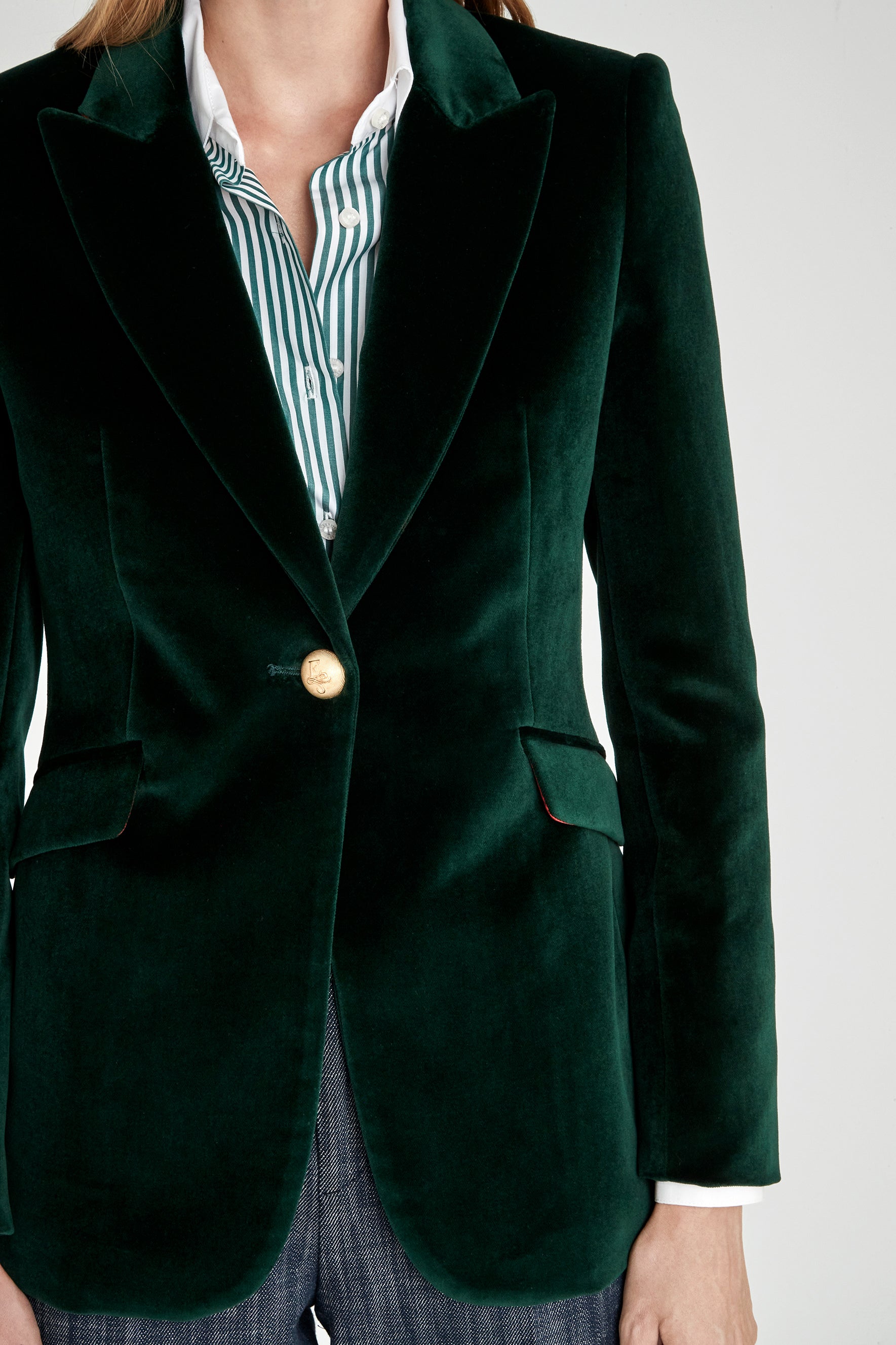 BLAZER OLIVA PARIS VELVET