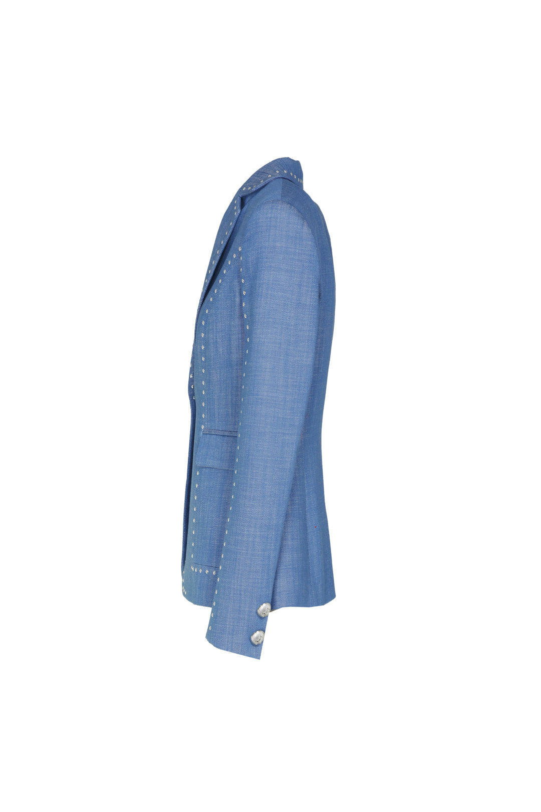 DOMINIQUE STUDDED DENIM BLAZER 
