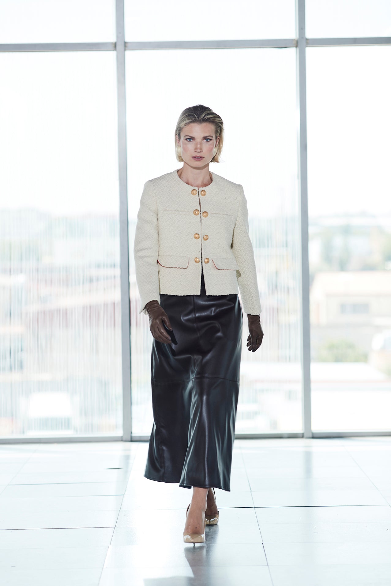 EVELYN SAPPHIRE CROPPED BLAZER