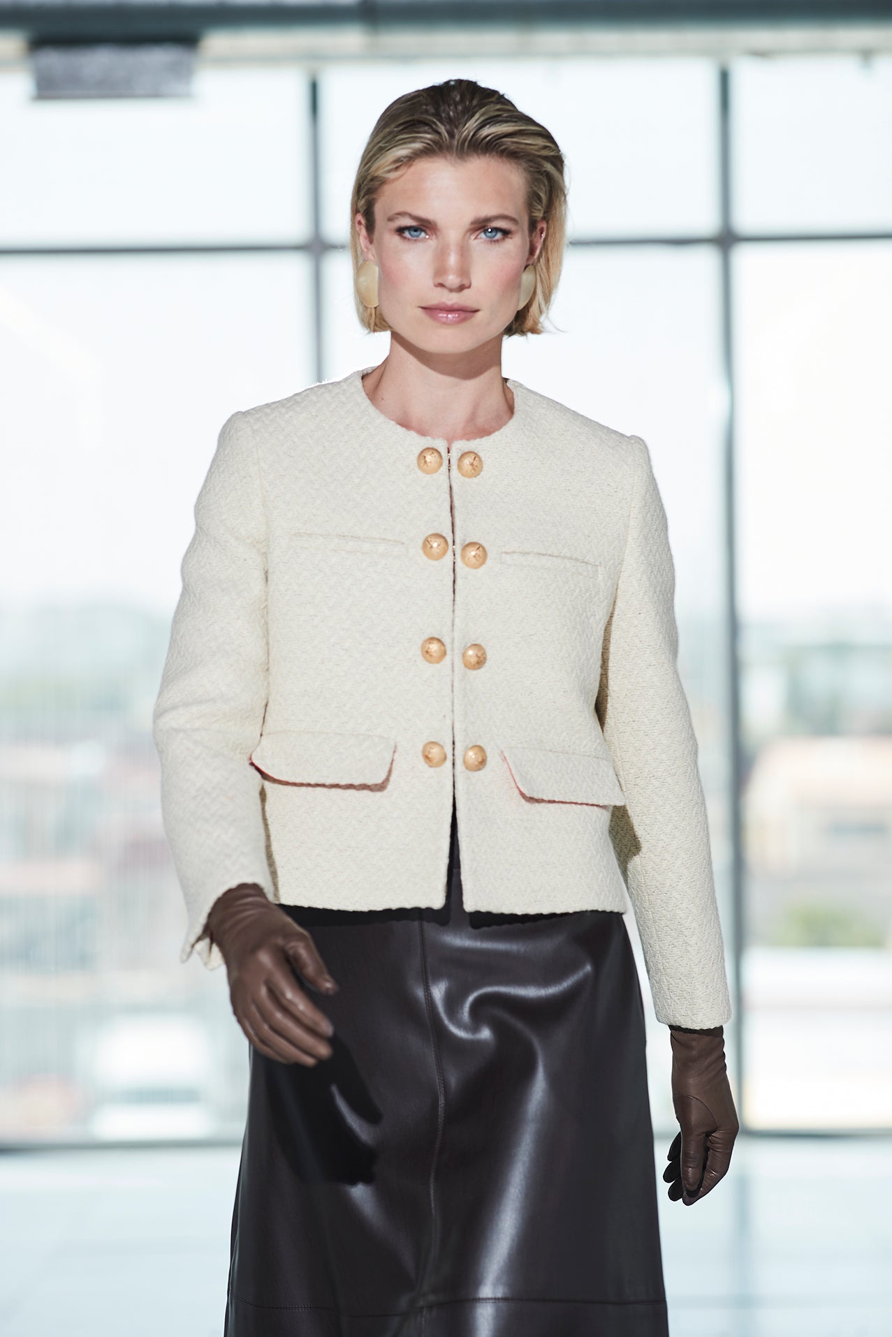 EVELYN SAPPHIRE CROPPED BLAZER