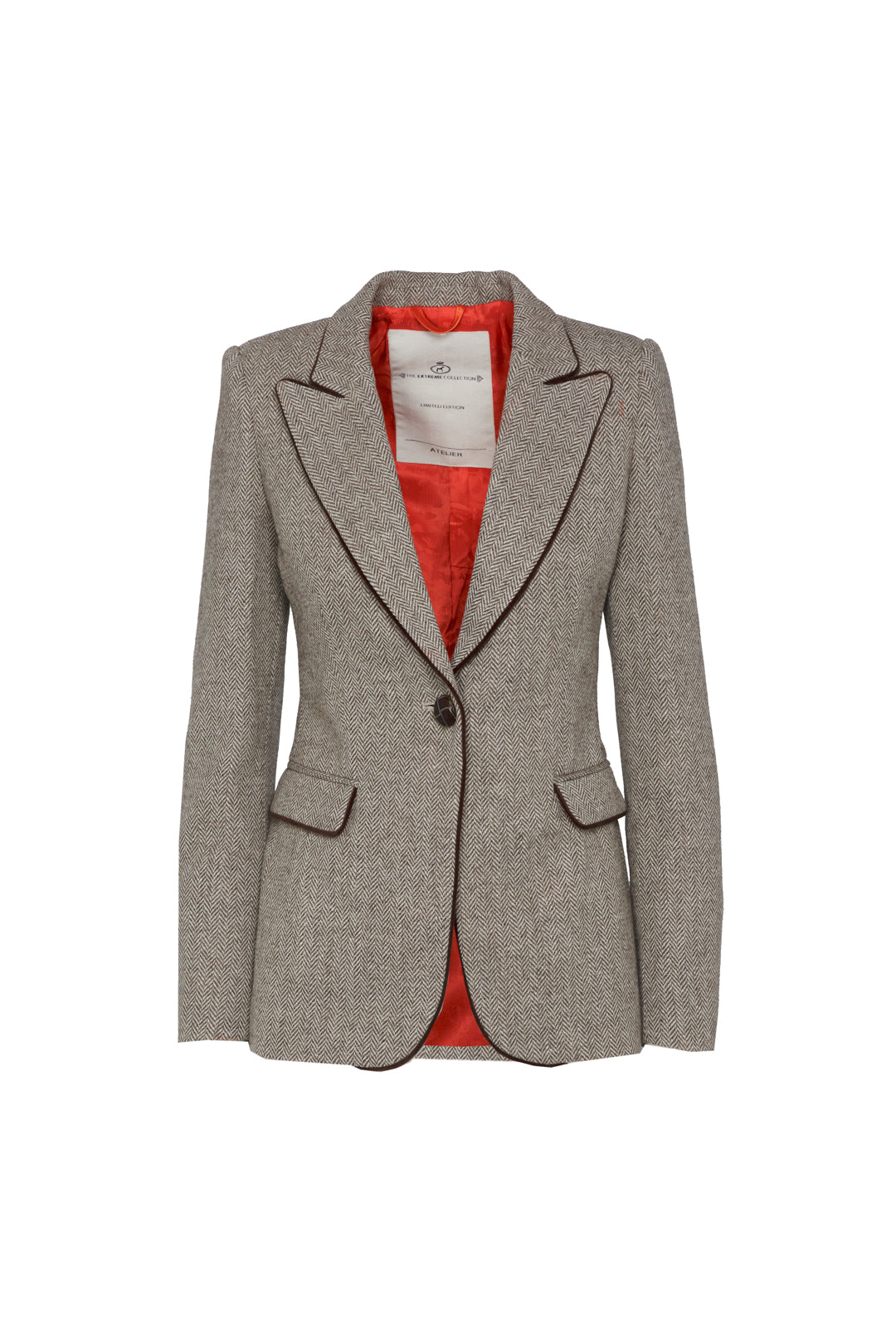 JASPER BROWN HERRINGBONE BLAZER
