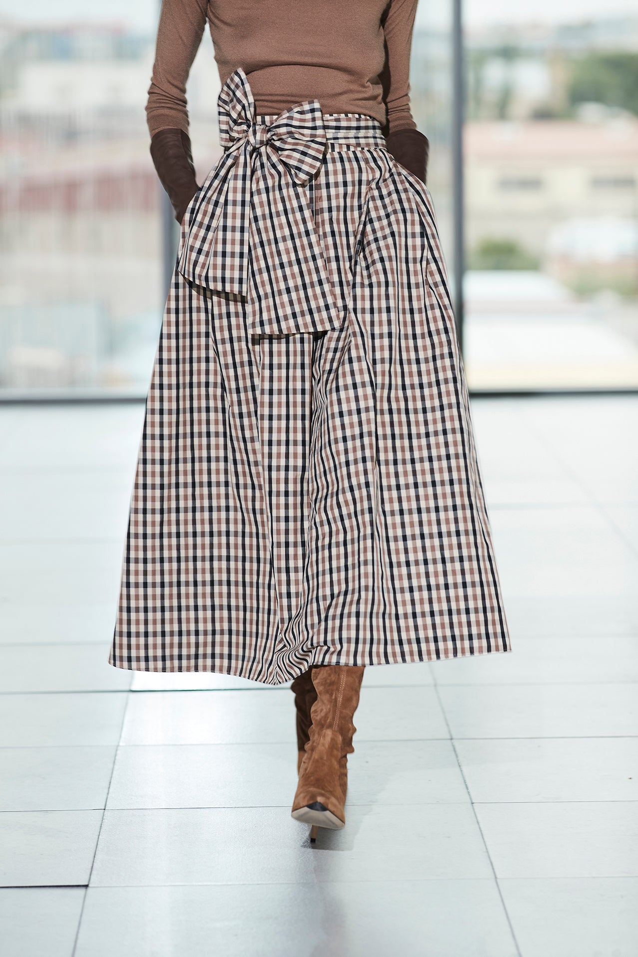 FALDA MIDI CUADRO VICHY THOMASINA