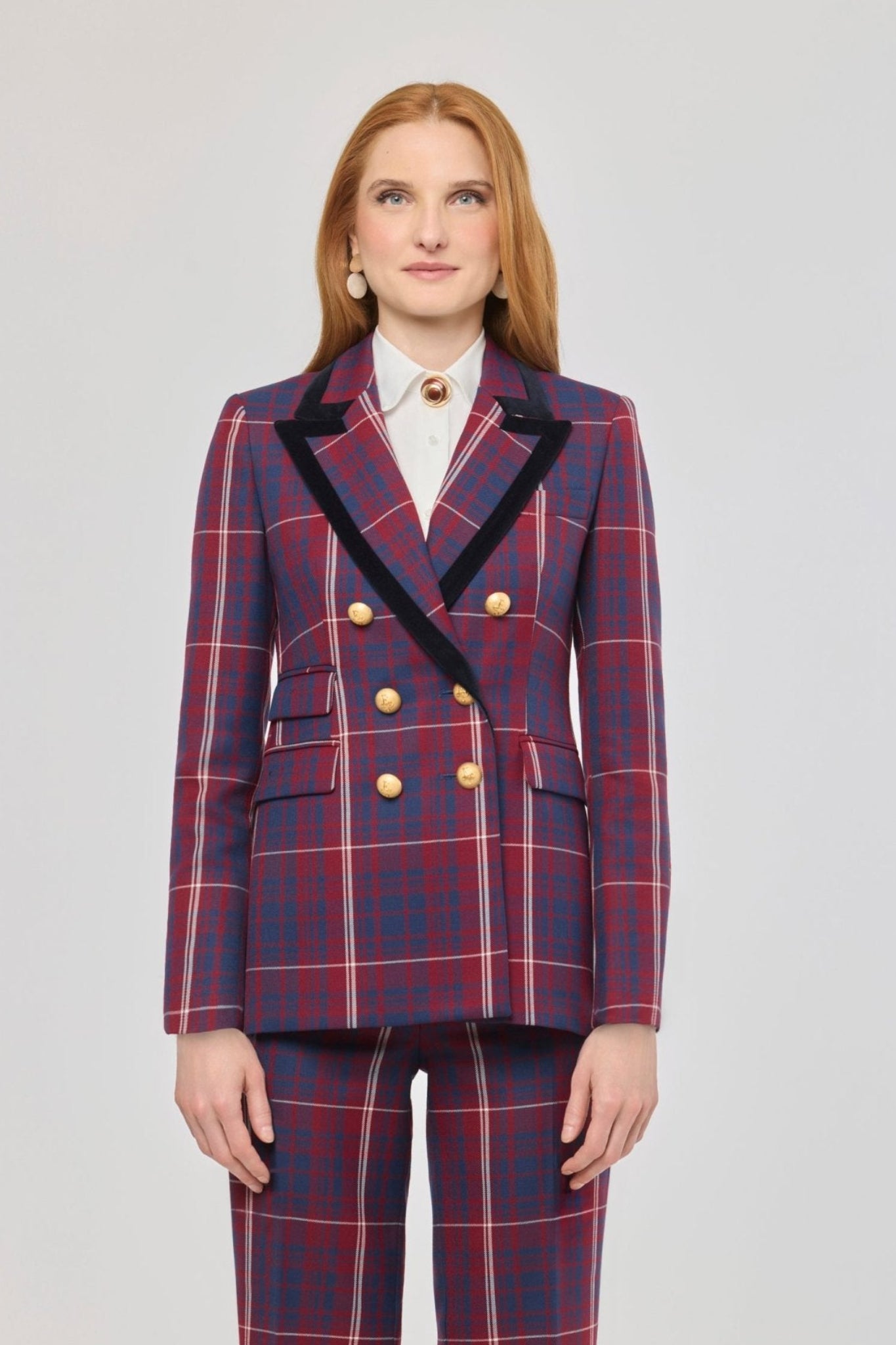 Anderson Checked Blazer with Velvet Lapel - Limited Edition - THE EXTREME COLLECTION