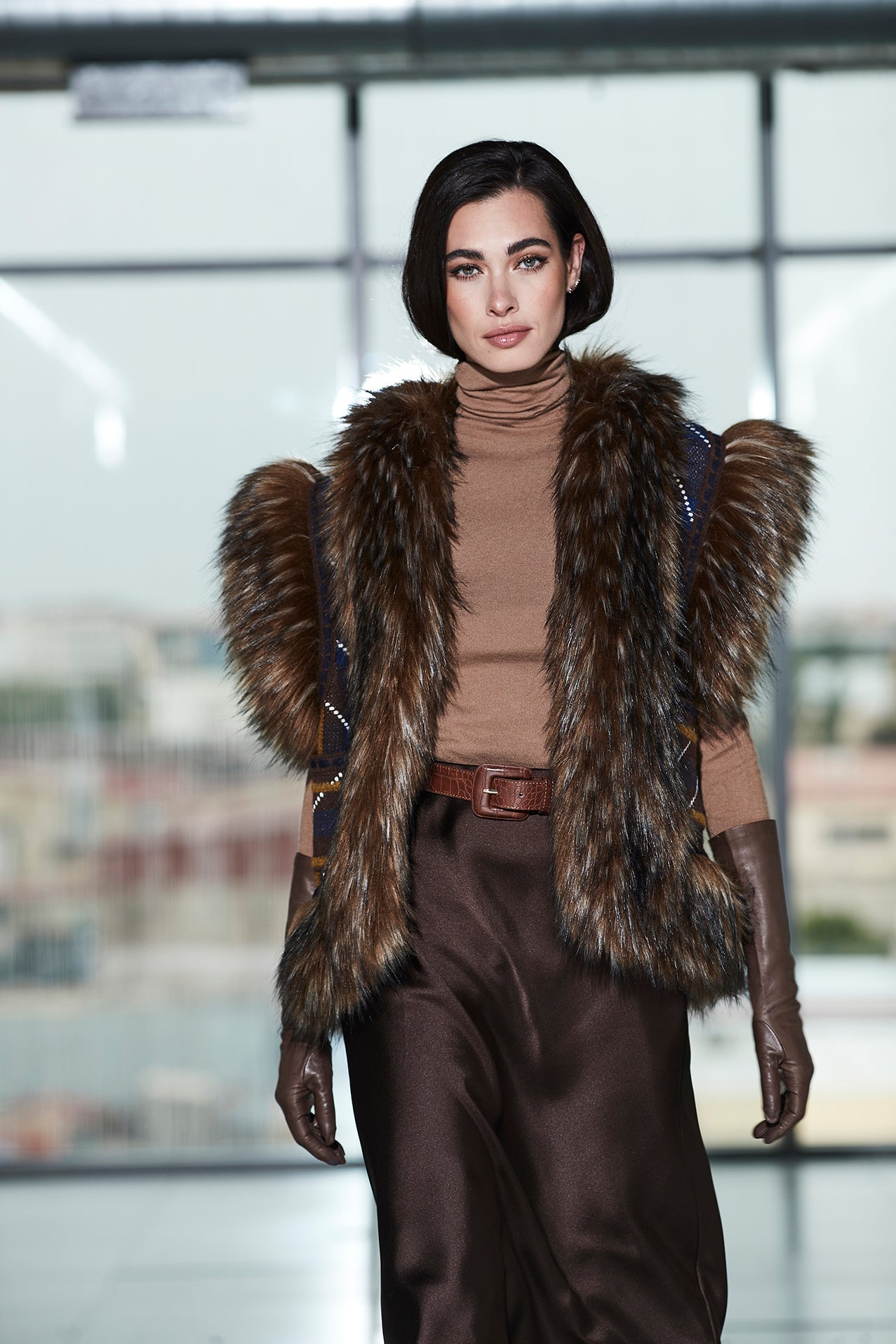 ANTOINETTE BROWN STRIPED VEST - THE EXTREME COLLECTION