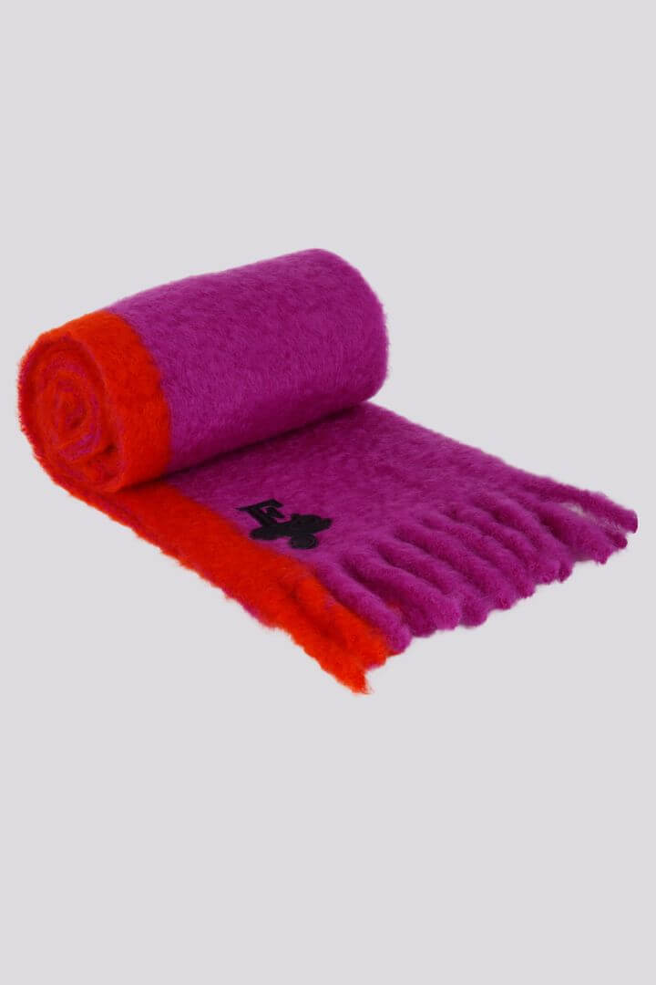 TWO-COLOUR VERTICAL STRIPED SCARF