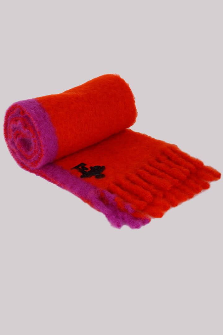 TWO-COLOUR VERTICAL STRIPED SCARF