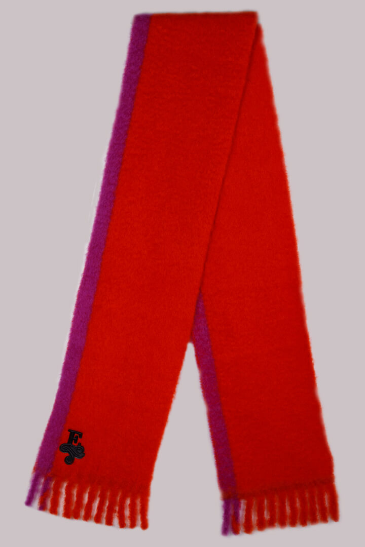 TWO-COLOUR VERTICAL STRIPED SCARF