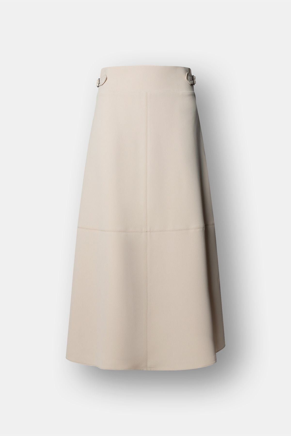 Beige A - line Midi Skirt - Limited Edition - THE EXTREME COLLECTION