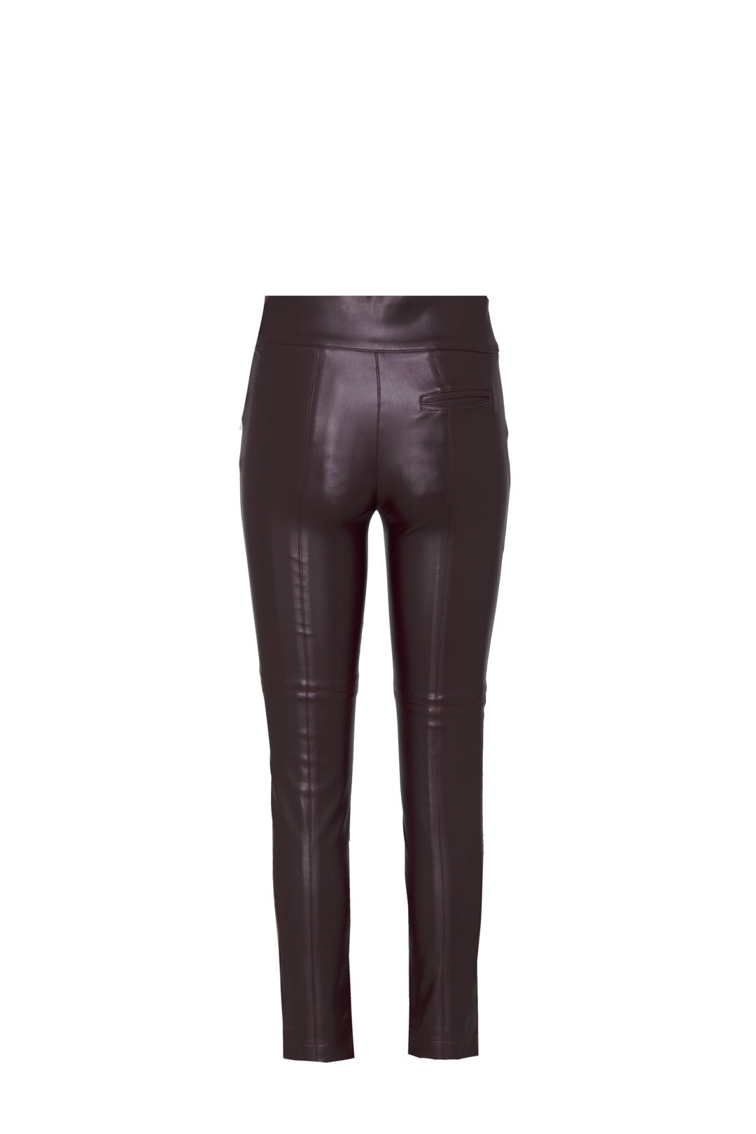 BERENICE BURGUNDY FAUX LEATHER TROUSERS - THE EXTREME COLLECTION