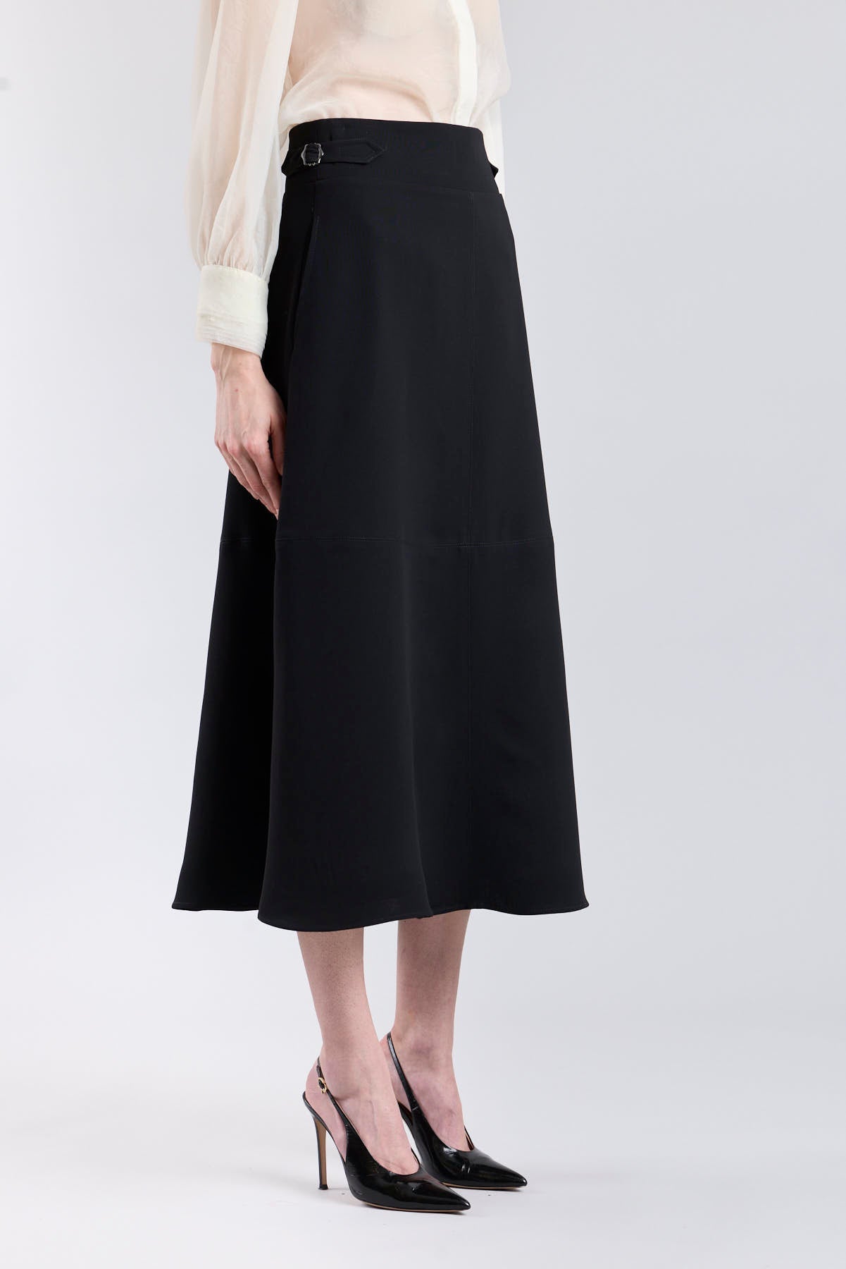 Black A - line Midi Skirt - Limited Edition - THE EXTREME COLLECTION