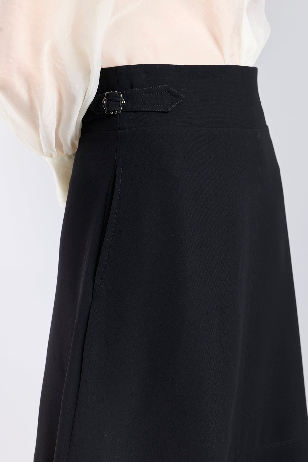 Black A - line Midi Skirt - Limited Edition - THE EXTREME COLLECTION