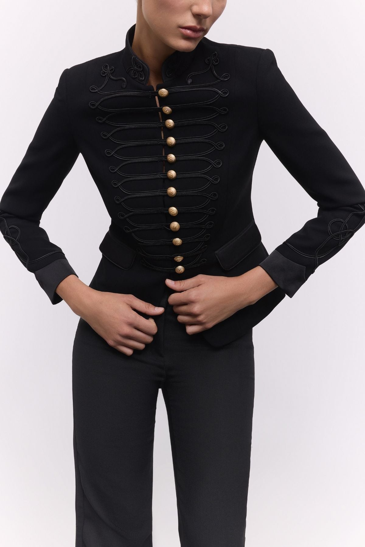 Black Military Blazer Isaura Black 01 - Limited Edition - THE EXTREME COLLECTION