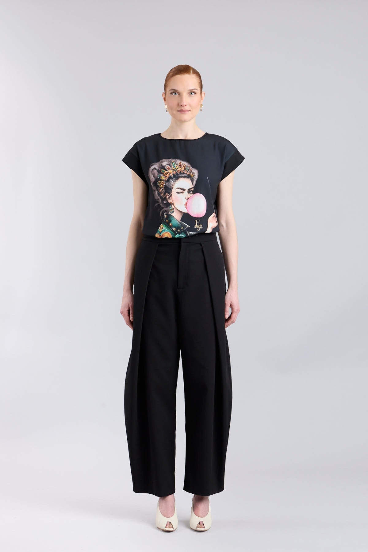 Black Printed T-Shirt Pink Balloon - Limited Edition - THE EXTREME COLLECTION