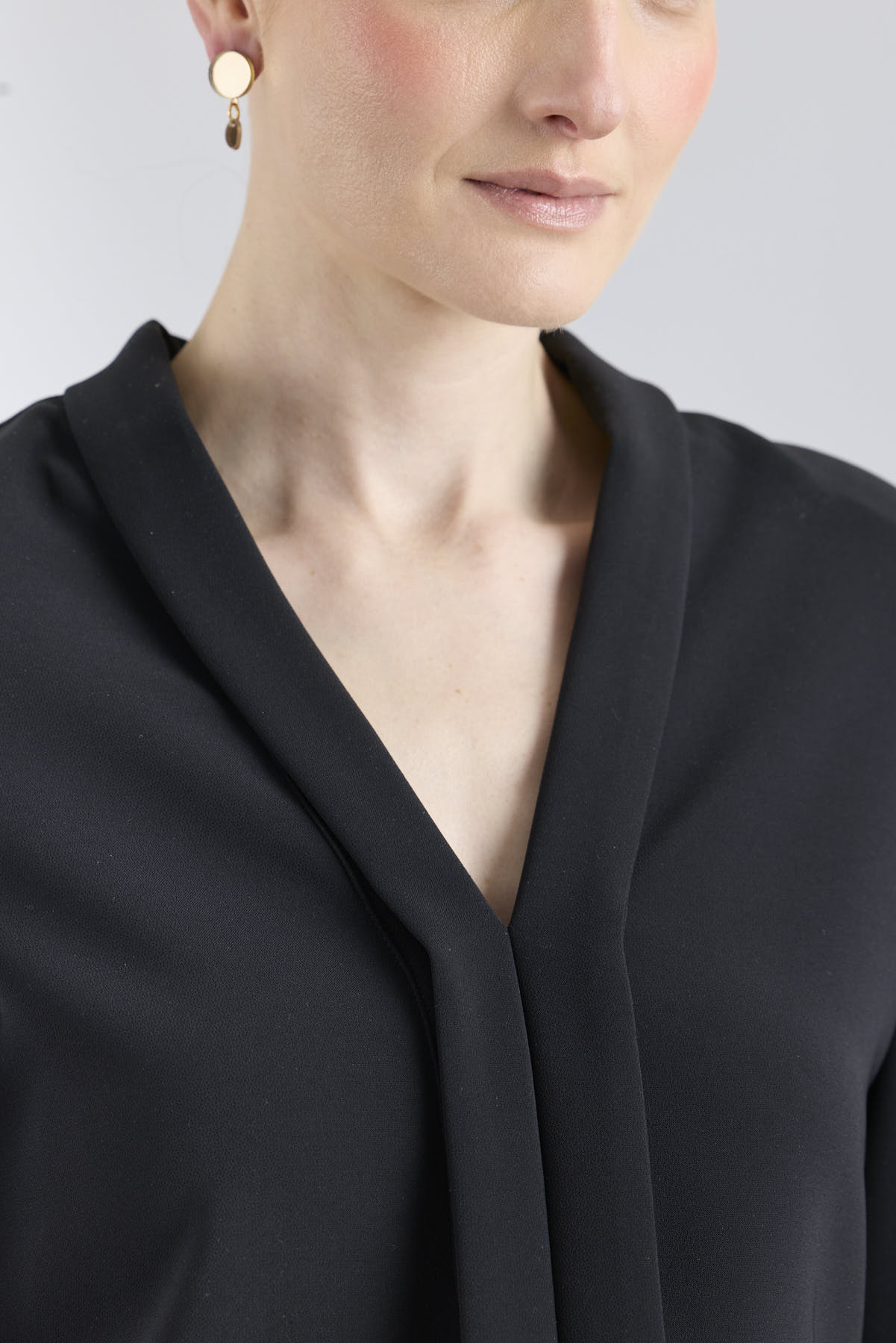 Black Tuxedo Collar Blouse - Limited Edition - THE EXTREME COLLECTION