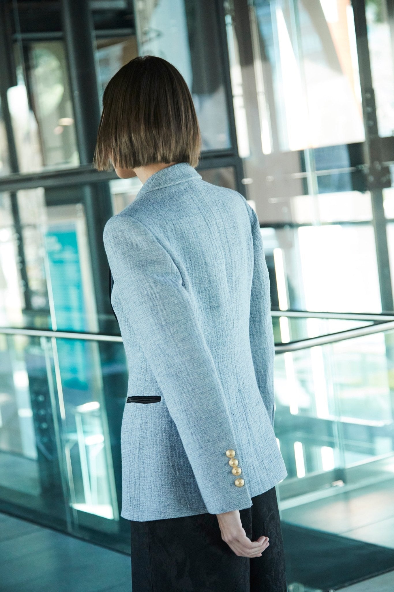 BLAZER AZUL SOLAPA NEGRO CIPRIANI - THE EXTREME COLLECTION