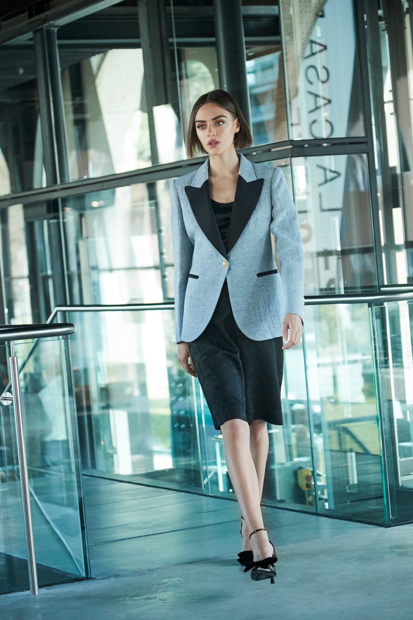 BLAZER AZUL SOLAPA NEGRO CIPRIANI - THE EXTREME COLLECTION