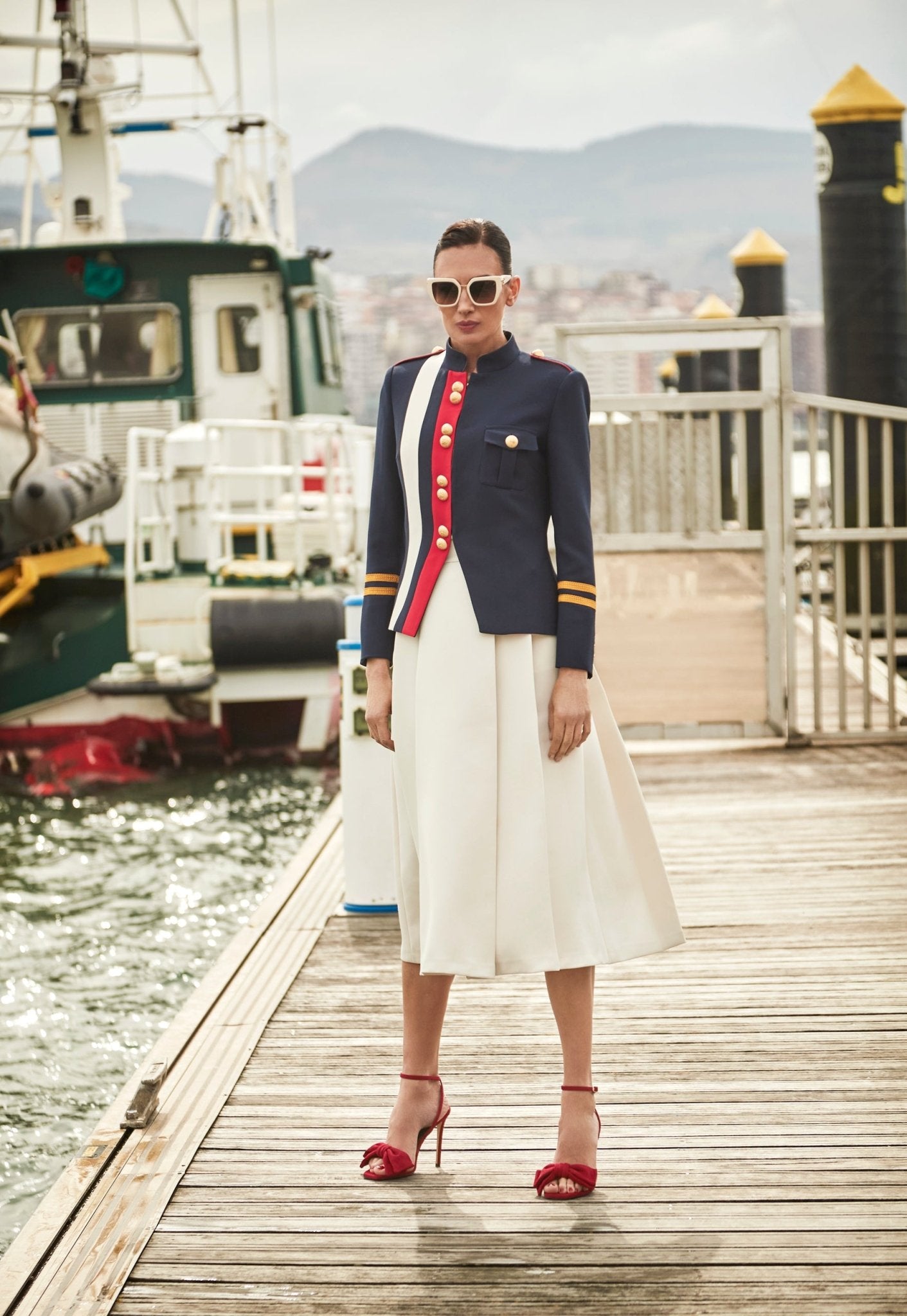 CLAUDIA LONDON NAVY MILITARY BLAZER - THE EXTREME COLLECTION