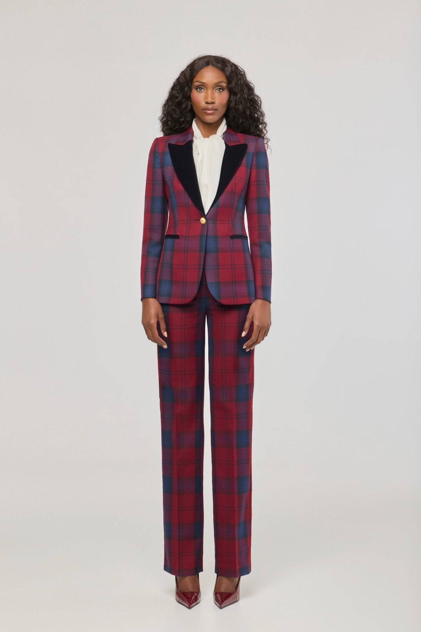 Douglas Checked Blazer with Velvet Lapel - Limited Edition - THE EXTREME COLLECTION