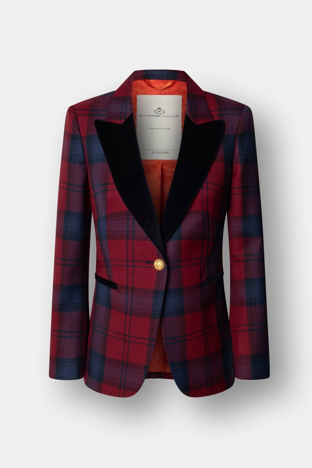 Douglas Checked Blazer with Velvet Lapel - Limited Edition - THE EXTREME COLLECTION
