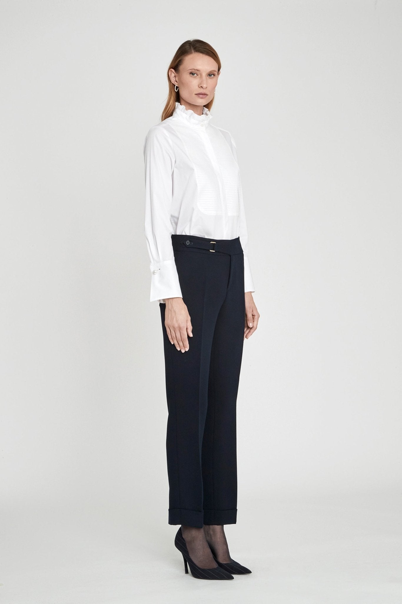 Duncan White Pintuck Shirt - THE EXTREME COLLECTION