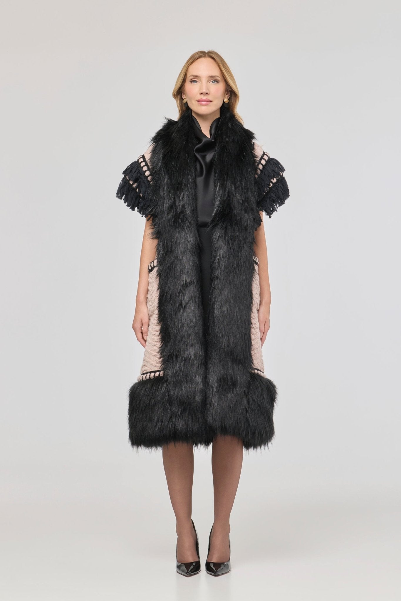 Edward Long Pink Faux Fur Vest - Limited Edition - THE EXTREME COLLECTION