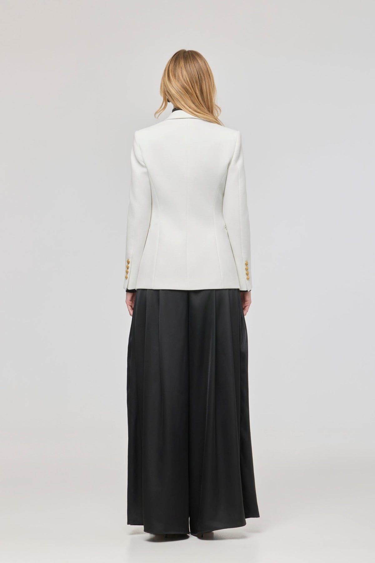 Garcia Vintage 01 White Blazer with Pick Stitch Lapel - Limited Edition - THE EXTREME COLLECTION